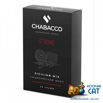 Бестабачная смесь для кальяна Chabacco Sicilian Mix (Чайная смесь Чабако Сицилийский Микс) Strong 50г - фото 1